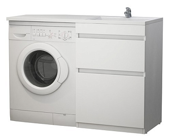 Тумба Модерн 580 DB2  белый (Даллас-1200) (под стиральную машину)